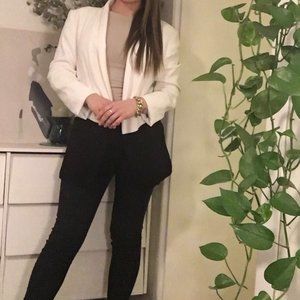 Ever New White & Black Monocrome Blazer